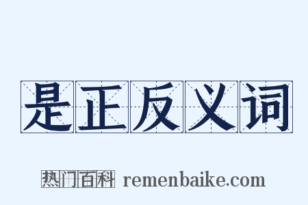 是正反义词是什么意思的图片